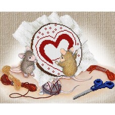 Схема для вышивки бисером "Мышки-рукодельницы" (Схема или набор)